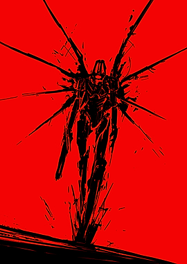 ultrakill on Red Background