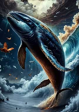 Whale Ocean Sky