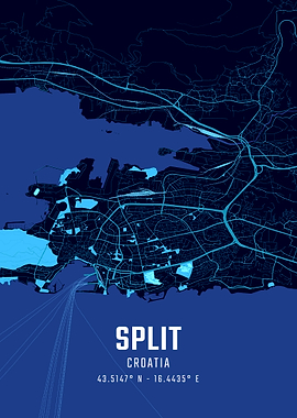 Split Midnight City Map