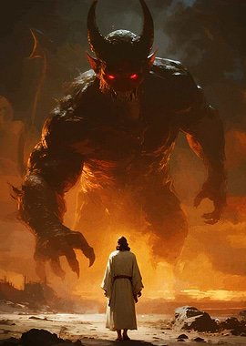 Jesus Confronts Giant Demon