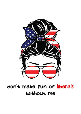 Messy Bun American Flag Sunglasses