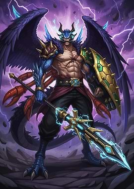 Winged Warrior Spear and Shield