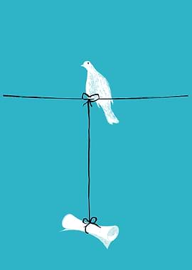 The bird of peace carries an important message