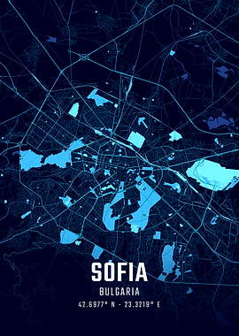 Sofia Midnight City Map