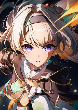 Girl with Purple Eyes