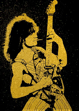 Eddie Van Halen Gold Art