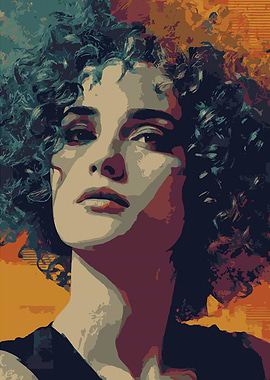 Woman Portrait in Abstract Style