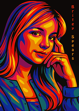 Britney Spears Pop Art Portrait