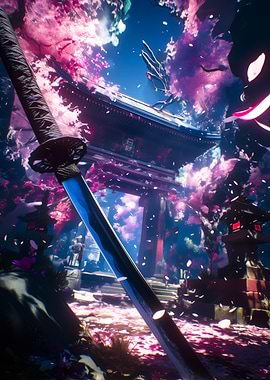 Katana in Japanese Garden