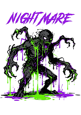 Nightmare Monster with Dripping Slime