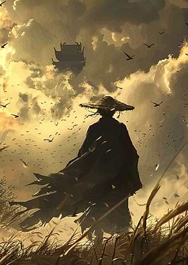 Samurai in Field Birds