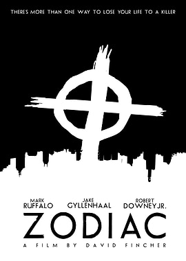 Zodiac Movie Poster Black and White
