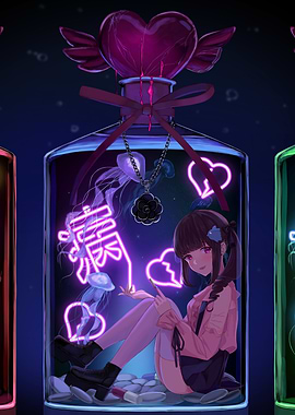 Anime Girl in a Bottle