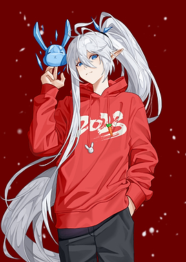 Anime Boy with Rabbit