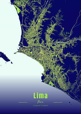 Lima, Peru City Map