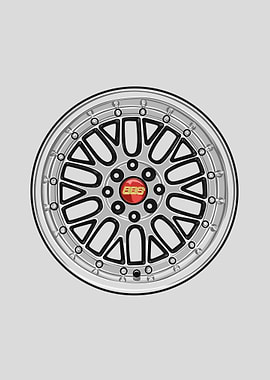 silver BBS Wheel