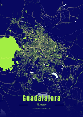 Guadalajara, Mexico City Map