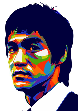 Bruce Lee Pop Art Portrait