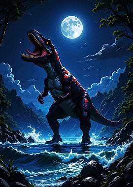 Tyrannosaurus Rex Moonlight