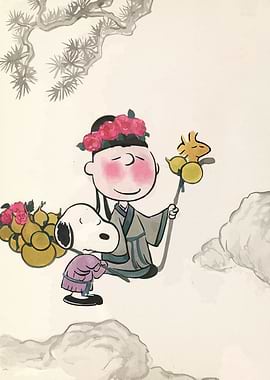 Charlie Brown and Snoopy Asian Style