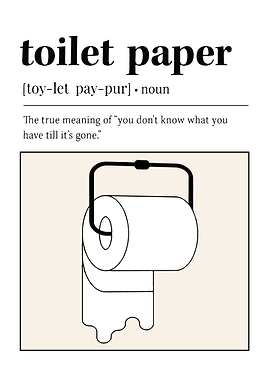 Toilet Paper Definition Art Print