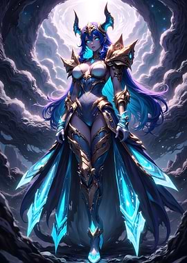 Fantasy Warrior Woman with Horns