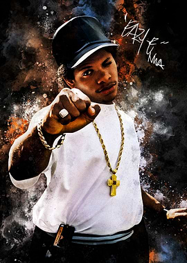 Eazy-E Portrait with Signature