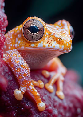 Orange Frog Portrait