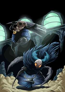 Hollow Knight characters digital art
