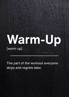 Warm-Up Workout Funny Definition