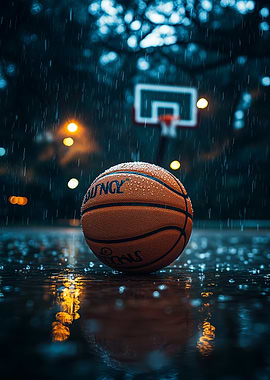 Basketball in the Rain