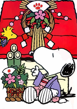 Snoopy and Woodstock New Year's Celebration