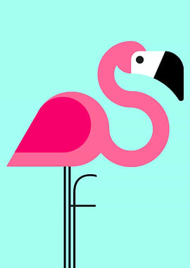 Minimalist Flamingo Illustration