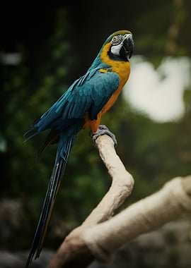 Blue and Gold Macaw Portrait