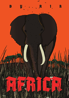 African Elephant Illustration