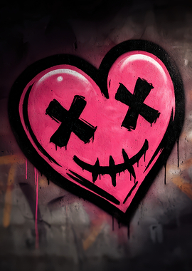 Heart Graffiti Art