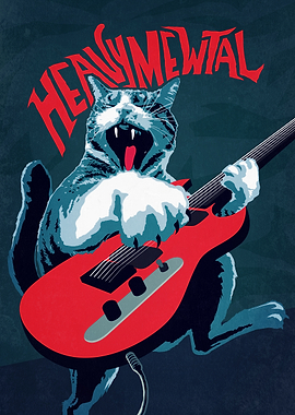 Heavy Mewtal - Cat Metal Guitarist