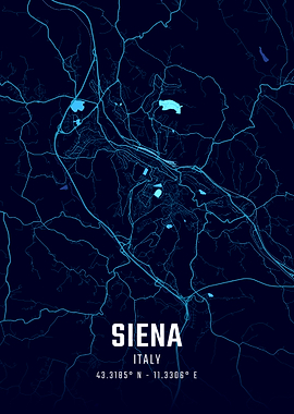 Siena Midnight City Map