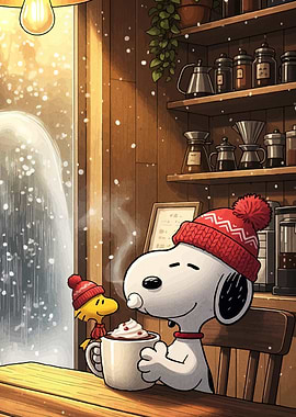 Snoopy and Woodstock Winter Coffee