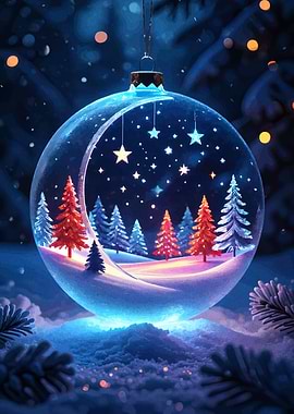 Christmas Ornament Winter Scene