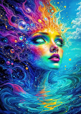 Psychedelic Sea Goddess