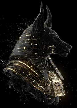 Cyberpunk Anubis Head