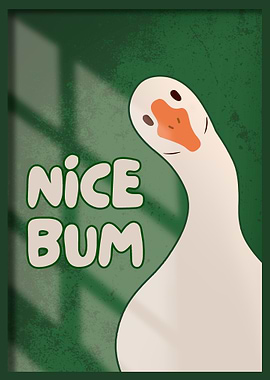 Nice Bum Goose Print - Funny Bathroom