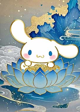 Cinnamoroll on Lotus Flower