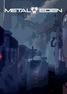 Metal Eden Futuristic Cityscape