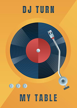 DJ Turn My Table Illustration