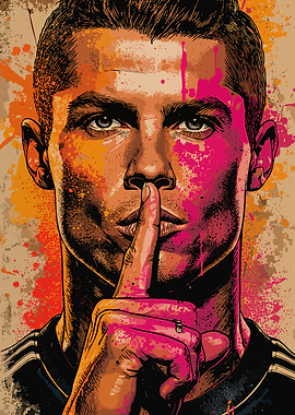 Cristiano Ronaldo Shhh Art