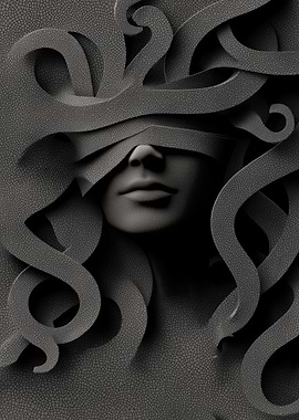 Abstract Medusa Portrait