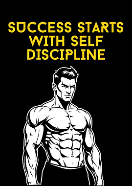Success Starts With Self Discipline. Gym Motivation