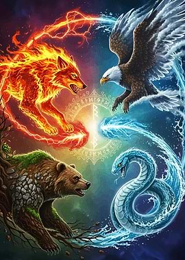 Four Elements Animals